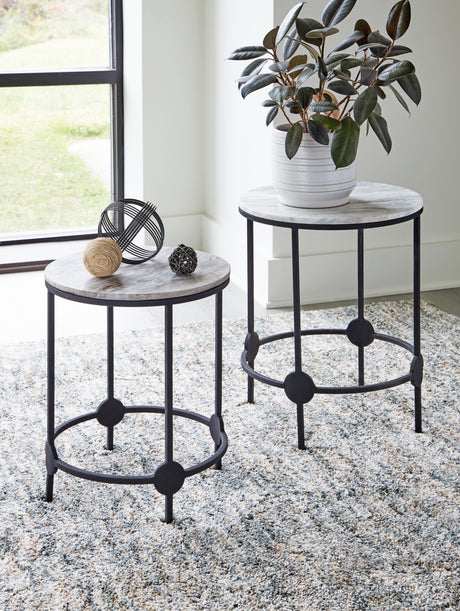 Beashaw Gray/Black Accent Table (Set of 2) - A4000546 - Luna Furniture