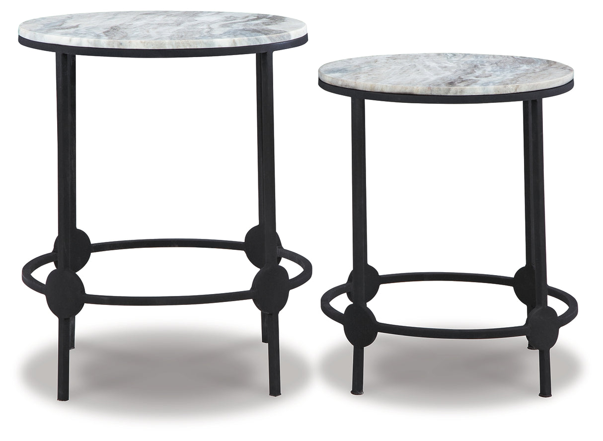 Beashaw Gray/Black Accent Table (Set of 2) - A4000546 - Luna Furniture