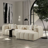 Beatrice Ivory Boucle Tufted RAF Chaise Sectional from Ashcroft Furniture - Luna Furniture
