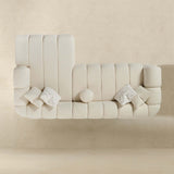 Beatrice Ivory Boucle Tufted RAF Chaise Sectional from Ashcroft Furniture - Luna Furniture