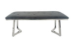 Beaufort Upholstered Tufted Bench Dark Grey - 109453 - Luna Furniture