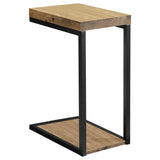 Beck Black and Antique Nutmeg C-Shape Snack Table from Coaster - Luna Furniture