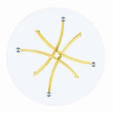 Beckham Brass and Clear Round Dining Table from Coaster - Luna Furniture