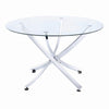 Beckham Round Dining Table Chrome and Clear - 106440 - Luna Furniture