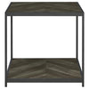 Beckley Chevron End Table Rustic Grey Herringbone - 708167 - Luna Furniture