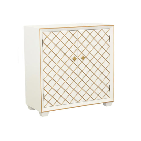 Belinda 2-door Accent Cabinet White and Gold - 953286 - Luna Furniture
