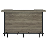 Bellemore Gray Driftwood and Black Bar Unit with Footrest from Coaster - Luna Furniture