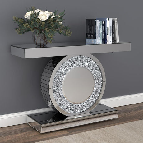 Bergenia Rectangular Console Table Silver - 951745 - Luna Furniture