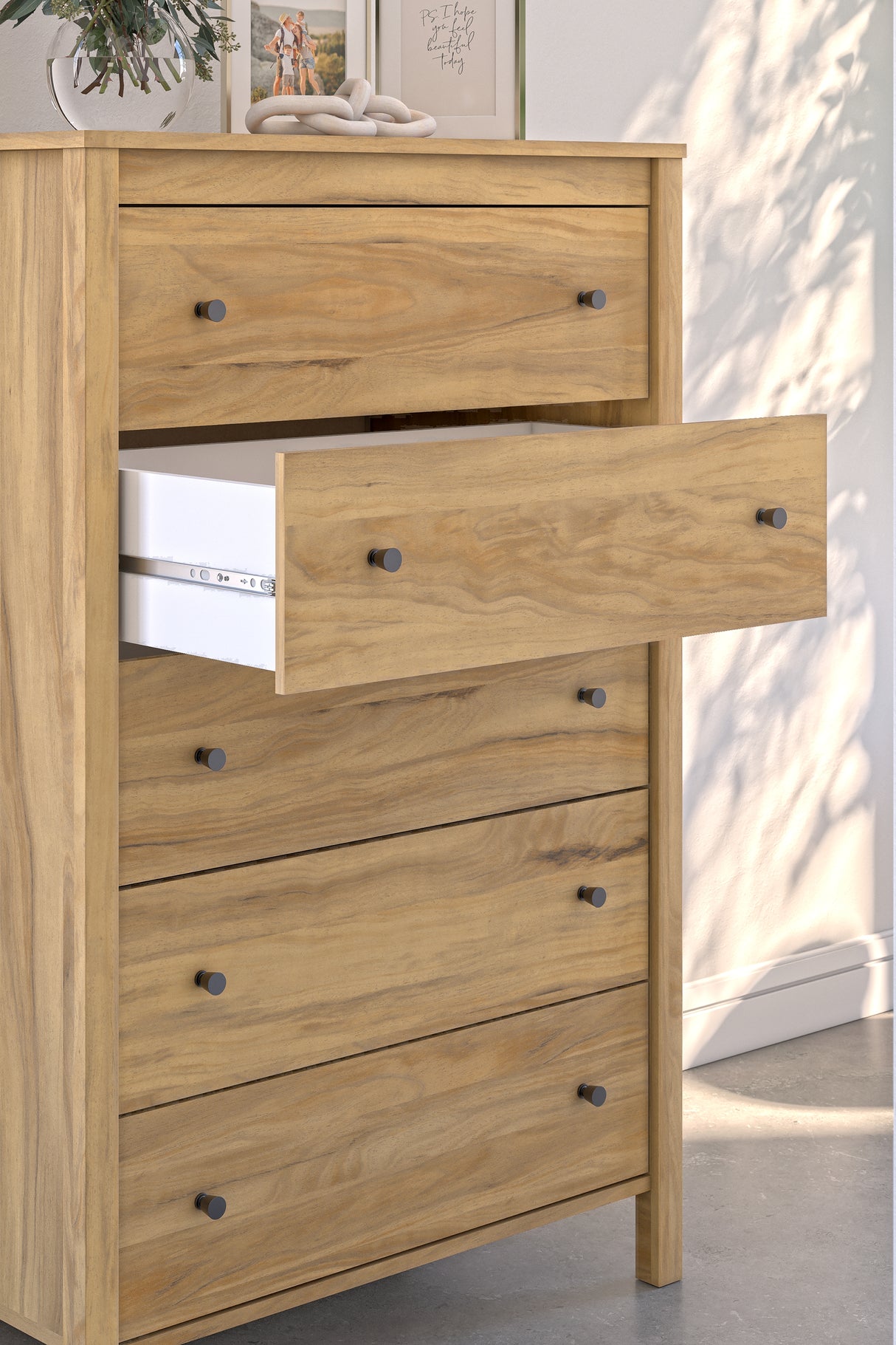 Bermacy Light Brown Chest of Drawers from Ashley - Luna Furniture