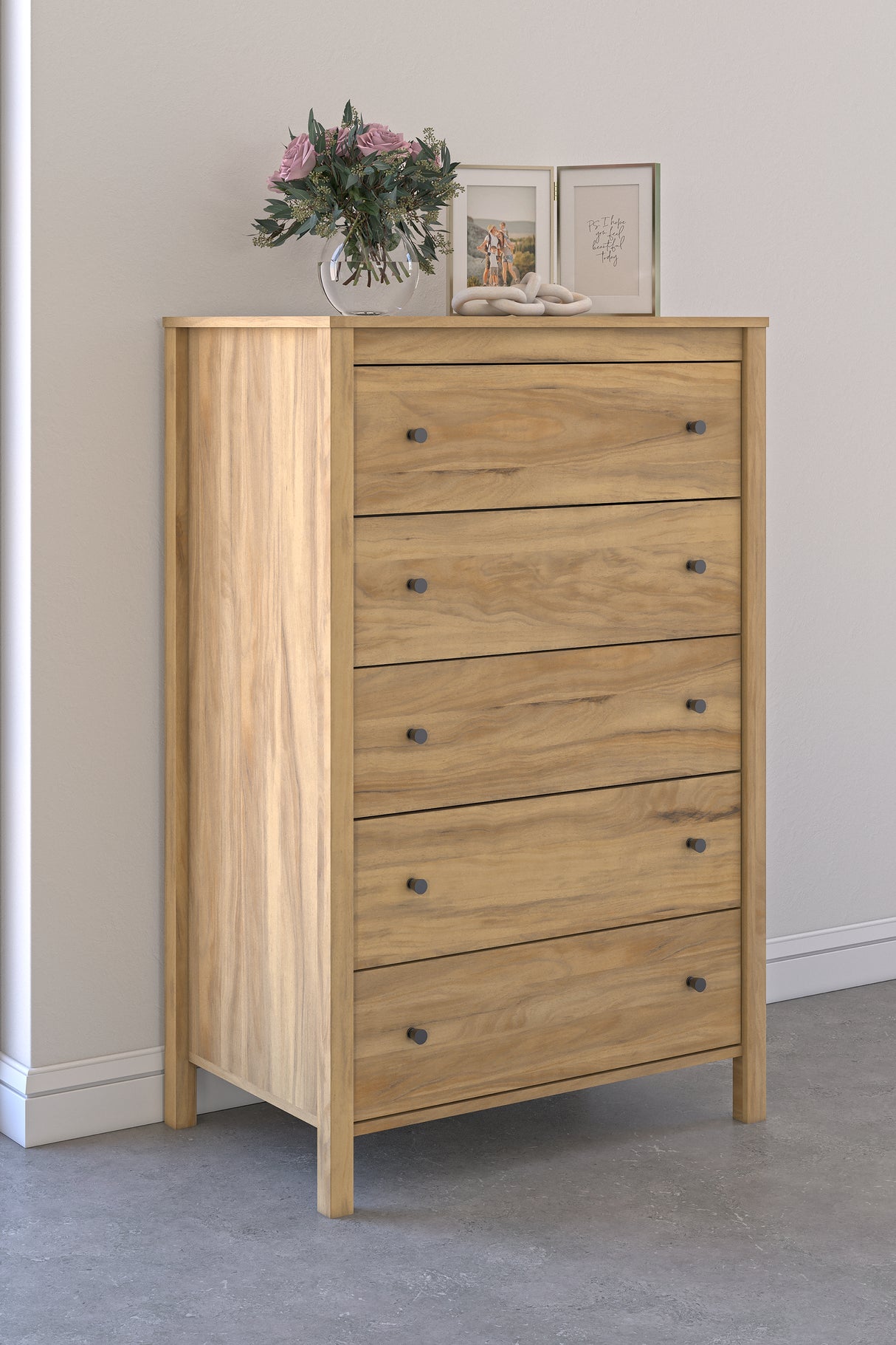 Bermacy Light Brown Chest of Drawers from Ashley - Luna Furniture