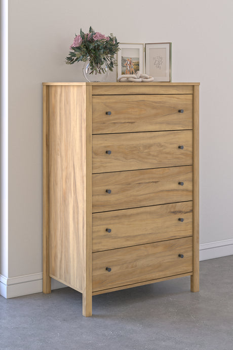 Bermacy Light Brown Chest of Drawers from Ashley - Luna Furniture