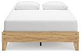 Bermacy Light Brown Queen Platform Base Bed from Ashley - Luna Furniture