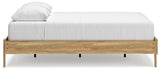 Bermacy Light Brown Queen Platform Base Bed from Ashley - Luna Furniture