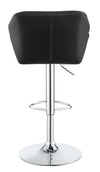 Berrington Adjustable Bar Stools Chrome and Black (Set of 2) - 100425 - Luna Furniture