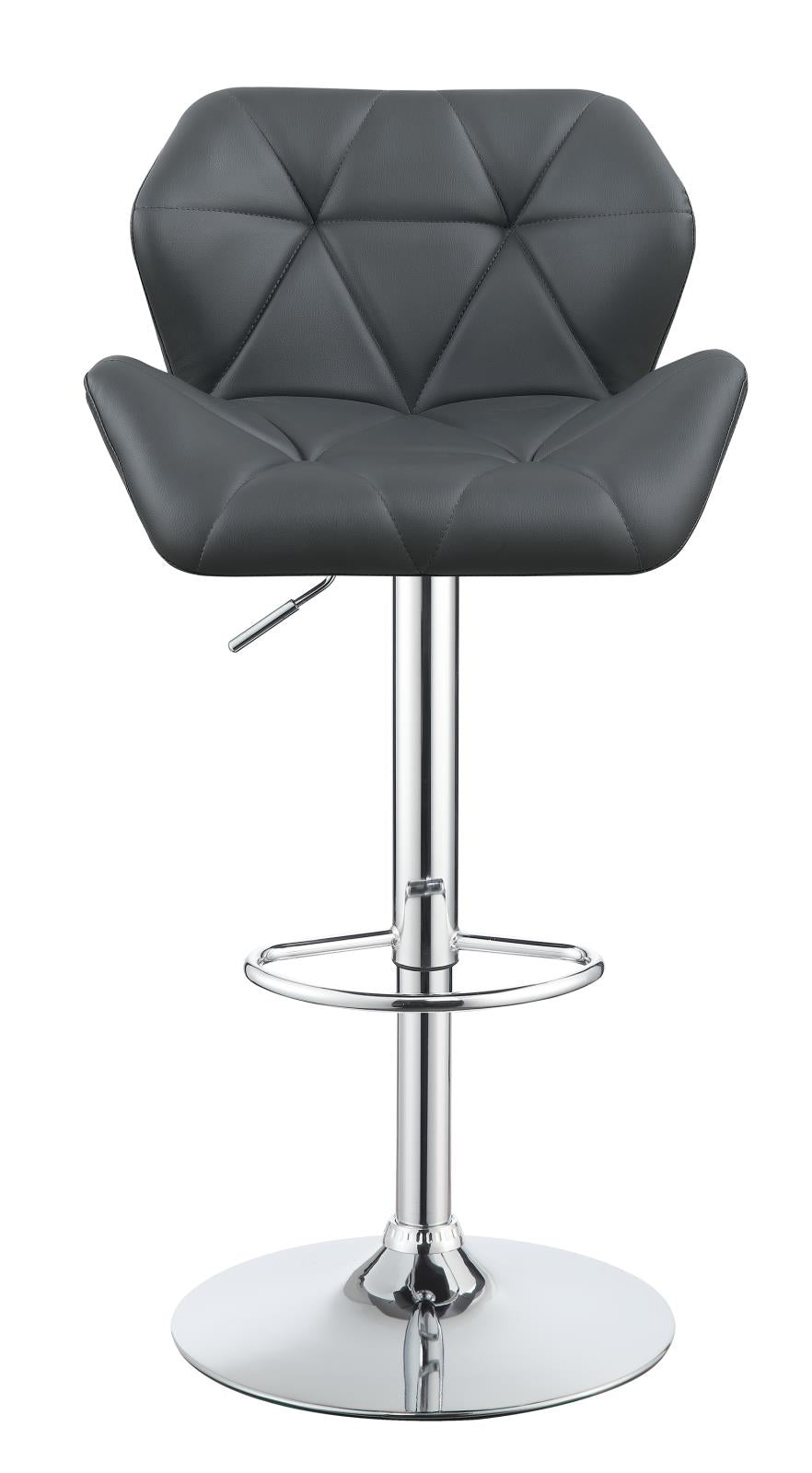 Berrington Adjustable Bar Stools Chrome and Grey (Set of 2) - 100426 - Luna Furniture