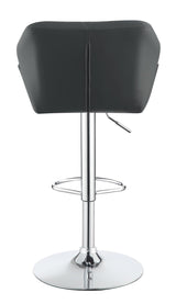 Berrington Adjustable Bar Stools Chrome and Grey (Set of 2) - 100426 - Luna Furniture
