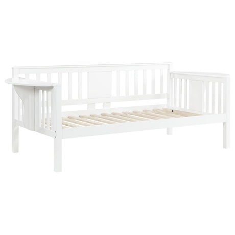 Bethany Wood Twin Daybed with Drop-down Tables White - 300837 - Luna Furniture