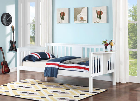 Bethany Wood Twin Daybed with Drop-down Tables White - 300837 - Luna Furniture