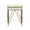 Bette 2-piece Nesting Table Set White and Gold - 930075 - Luna Furniture