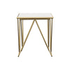 Bette 2-piece Nesting Table Set White and Gold - 930075 - Luna Furniture