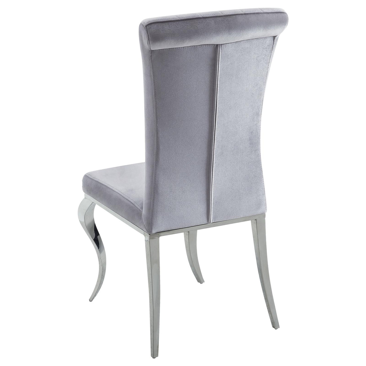 Betty Gray and Chrome Upholstered Side Chairs, Set of 4 from Coaster - Luna Furniture