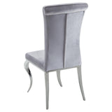 Betty Gray and Chrome Upholstered Side Chairs, Set of 4 from Coaster - Luna Furniture