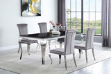Betty Gray and Chrome Upholstered Side Chairs, Set of 4 from Coaster - Luna Furniture