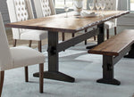 Bexley Live Edge Trestle Dining Table Natural Honey and Espresso - 110331 - Luna Furniture