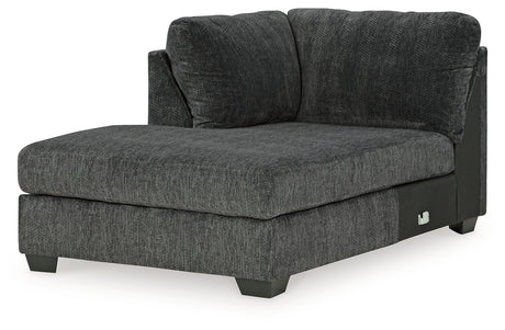 Biddeford Ebony Left-Arm Facing Corner Chaise from Ashley - Luna Furniture
