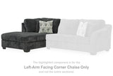 Biddeford Ebony Left-Arm Facing Corner Chaise from Ashley - Luna Furniture