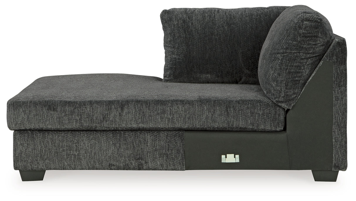 Biddeford Ebony Left-Arm Facing Corner Chaise from Ashley - Luna Furniture