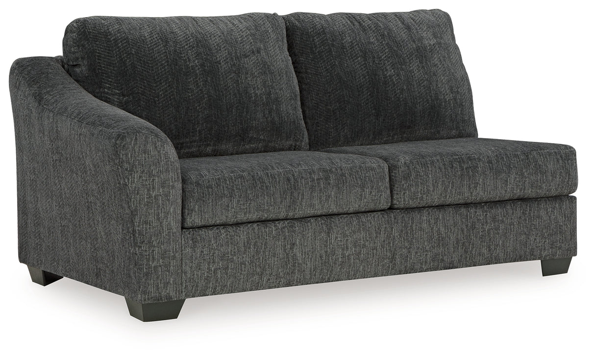 Biddeford Ebony Left-Arm Facing Full Sofa Sleeper from Ashley - Luna Furniture