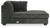 Biddeford Ebony Right-Arm Facing Corner Chaise from Ashley - Luna Furniture