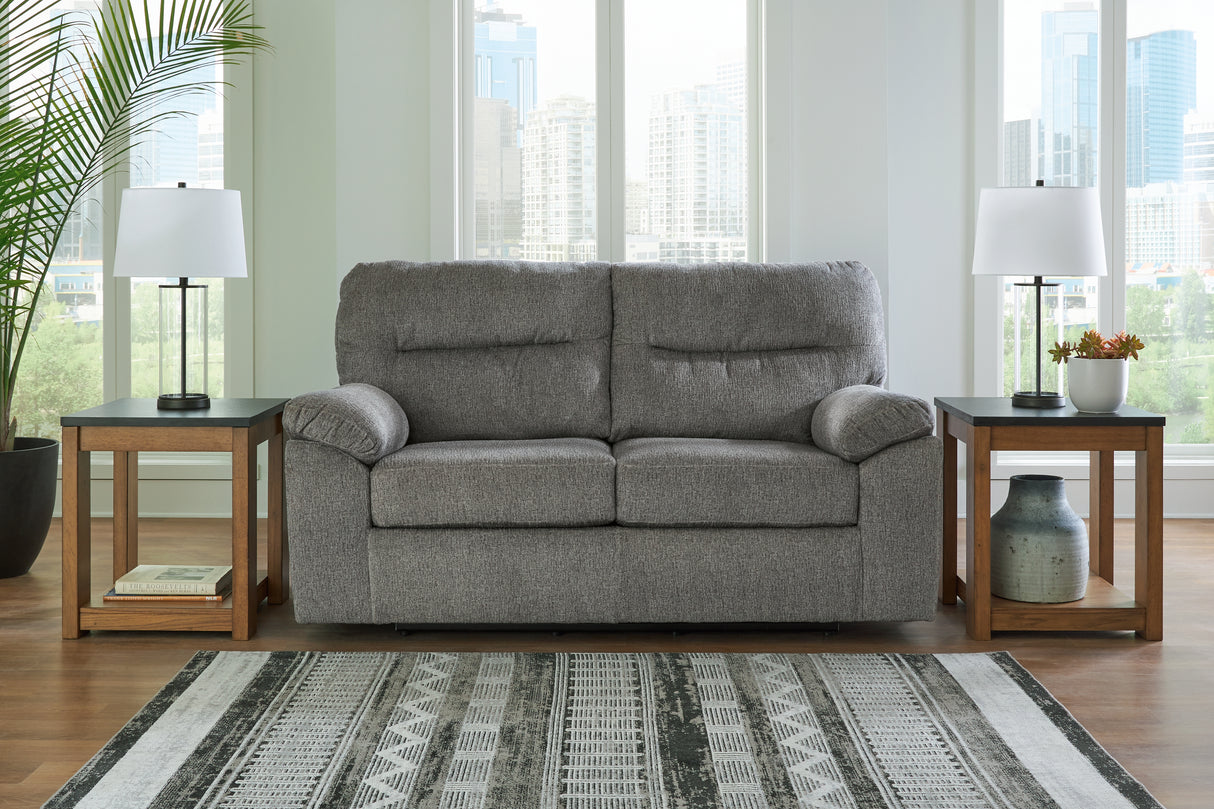 Bindura Mineral Glider Loveseat from Ashley - Luna Furniture