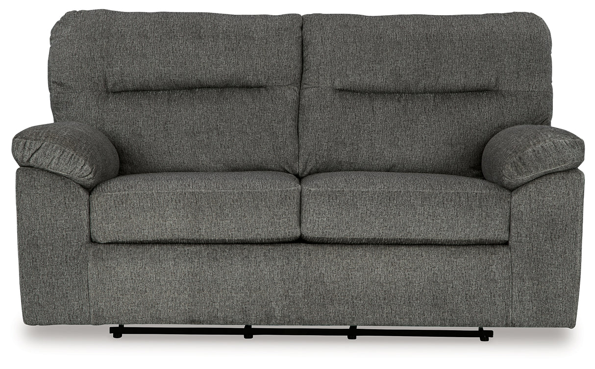Bindura Mineral Glider Loveseat from Ashley - Luna Furniture