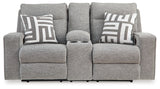 Biscoe Pewter Power Reclining Loveseat from Ashley - Luna Furniture