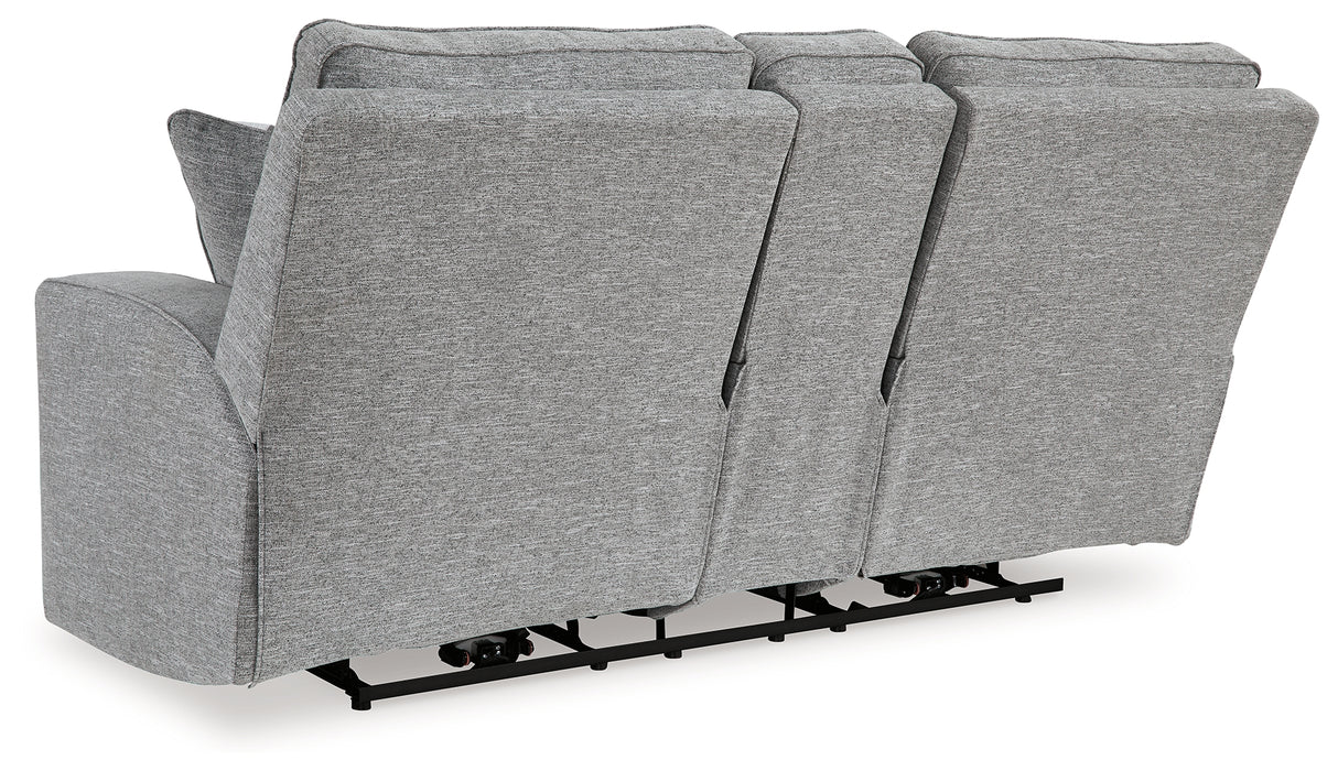 Biscoe Pewter Power Reclining Loveseat from Ashley - Luna Furniture