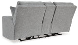 Biscoe Pewter Power Reclining Loveseat from Ashley - Luna Furniture