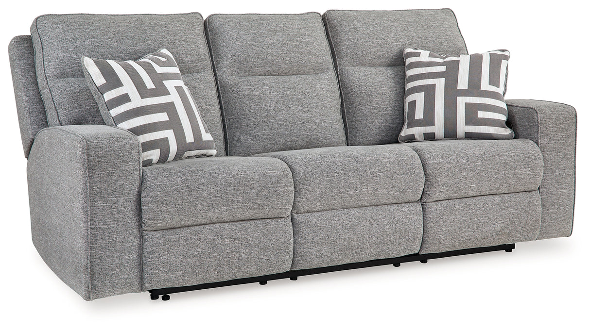 Biscoe Pewter Power Reclining Sofa from Ashley - Luna Furniture