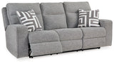 Biscoe Pewter Power Reclining Sofa from Ashley - Luna Furniture
