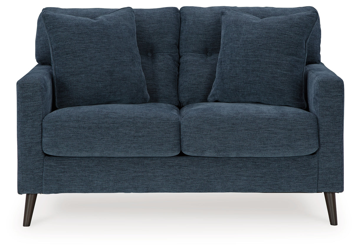 Bixler Navy Loveseat from Ashley - Luna Furniture