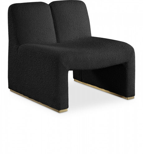 Black Alta Boucle Fabric Accent Chair - 498Black - Luna Furniture