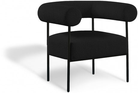 Black Blake Boucle Fabric Accent Chair - 527Black - Luna Furniture