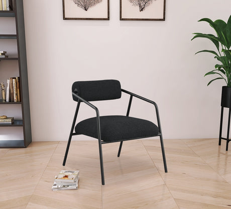 Black Carly Boucle Fabric Accent Chair - 552Black - Luna Furniture