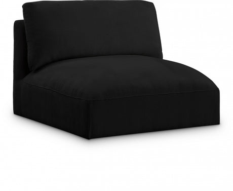 Black Ease Fabric Modular Armless Chair - 696Black-Armless - Luna Furniture