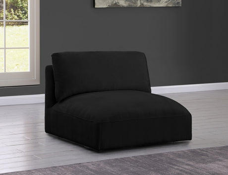 Black Ease Fabric Modular Armless Chair - 696Black-Armless - Luna Furniture