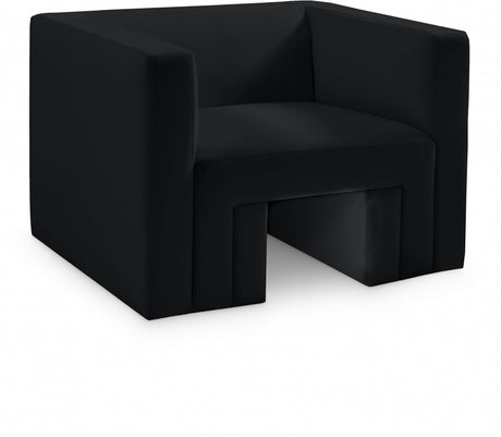 Black Henson Velvet Chair - 665Black-C - Luna Furniture