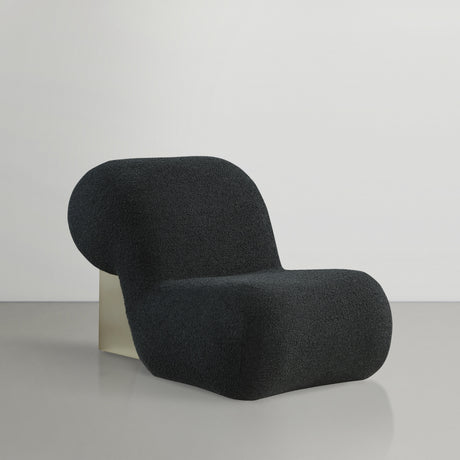Black Quadra Boucle Fabric Accent Chair - 589Black - Luna Furniture