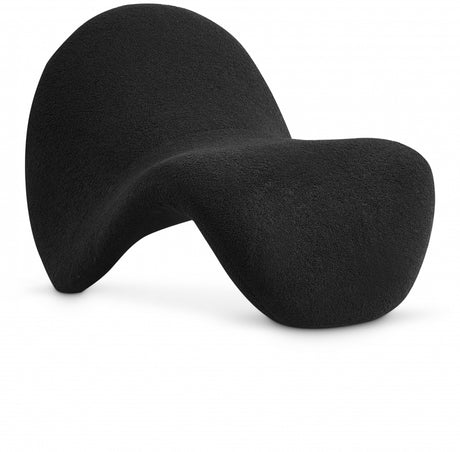 Black Theodore Faux Sherling Accent Chair - 548Black - Luna Furniture