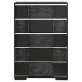 Blacktoft 5-drawer Chest Black - 207105 - Luna Furniture